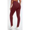 imageIUGA Fleece Lined Leggings with Pockets for Women Thermal Leggings for Women High Waisted Yoga Pants Winter Workout LeggingsWine