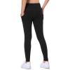 imageIUGA Girls Leggings with Pockets Dance Athletic Leggings for Girls Elastic Compression Kids Workout Leggings Running YogaBlack
