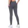 imageIUGA Girls Leggings with Pockets Dance Athletic Leggings for Girls Elastic Compression Kids Workout Leggings Running YogaGray