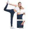 imageIUGA Girls Leggings with Pockets Dance Athletic Leggings for Girls Elastic Compression Kids Workout Leggings Running YogaNavy