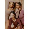 imageIUGA Long Sleeve Bodysuits for Women Crew Neck Body suit Womens Slimming Basic Tummy Control Bodysuit TopsBrownie