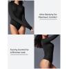 imageIUGA Long Sleeve Bodysuits for Women Crew Neck Body suit Womens Slimming Basic Tummy Control Bodysuit TopsFleece Lined Black