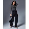 imageIUGA Long Sleeve Bodysuits for Women Crew Neck Body suit Womens Slimming Basic Tummy Control Bodysuit TopsFleece Lined Grey