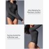 imageIUGA Long Sleeve Bodysuits for Women Crew Neck Body suit Womens Slimming Basic Tummy Control Bodysuit TopsFleece Lined Grey