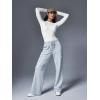 imageIUGA Long Sleeve Bodysuits for Women Crew Neck Body suit Womens Slimming Basic Tummy Control Bodysuit TopsFleece Lined White