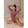 imageIUGA Long Sleeve Bodysuits for Women Crew Neck Body suit Womens Slimming Basic Tummy Control Bodysuit TopsMerlot