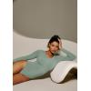 imageIUGA Long Sleeve Bodysuits for Women Crew Neck Body suit Womens Slimming Basic Tummy Control Bodysuit TopsSage