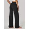 imageIUGA Wide Leg Yoga Pants for Women Sweatpants with Pockets Yoga Pants Flare Lounge Pants Loose High Waist Comfy Workout DanceBlack 31inseam