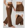 imageIUGA Wide Leg Yoga Pants for Women Sweatpants with Pockets Yoga Pants Flare Lounge Pants Loose High Waist Comfy Workout DanceBrown 31inseam