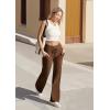 imageIUGA Wide Leg Yoga Pants for Women Sweatpants with Pockets Yoga Pants Flare Lounge Pants Loose High Waist Comfy Workout DanceBrown 31inseam