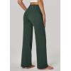 imageIUGA Wide Leg Yoga Pants for Women Sweatpants with Pockets Yoga Pants Flare Lounge Pants Loose High Waist Comfy Workout DanceForest Green 31inseam