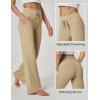 imageIUGA Wide Leg Yoga Pants for Women Sweatpants with Pockets Yoga Pants Flare Lounge Pants Loose High Waist Comfy Workout DanceKhaki 31inseam