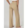imageIUGA Wide Leg Yoga Pants for Women Sweatpants with Pockets Yoga Pants Flare Lounge Pants Loose High Waist Comfy Workout DanceKhaki 31inseam