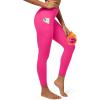 imageIUGA Fleece Lined Leggings with Pockets for Women Thermal Leggings for Women High Waisted Yoga Pants Winter Workout LeggingsSonic Pink