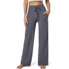 imageIUGA Wide Leg Yoga Pants for Women Sweatpants with Pockets Yoga Pants Flare Lounge Pants Loose High Waist Comfy Workout DanceDark Gray 31inseam