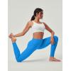 imageIUGA Compression Leggings for Women Tummy Control No Front Seam Leggings with Pockets High Waisted Workout Yoga PantsAzure