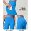 imageIUGA Compression Leggings for Women Tummy Control No Front Seam Leggings with Pockets High Waisted Workout Yoga PantsAzure
