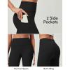 imageIUGA Compression Leggings for Women Tummy Control No Front Seam Leggings with Pockets High Waisted Workout Yoga PantsBlack