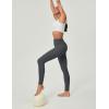 imageIUGA Compression Leggings for Women Tummy Control No Front Seam Leggings with Pockets High Waisted Workout Yoga PantsCharcoal Gray