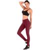 imageIUGA Compression Leggings for Women Tummy Control No Front Seam Leggings with Pockets High Waisted Workout Yoga PantsMaroonbasic