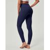 imageIUGA Compression Leggings for Women Tummy Control No Front Seam Leggings with Pockets High Waisted Workout Yoga PantsNavy Blue