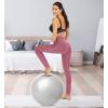 imageIUGA Compression Leggings for Women Tummy Control No Front Seam Leggings with Pockets High Waisted Workout Yoga PantsPale Red Violetbasic