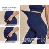 imageIUGA Fleece Lined Maternity Pants with Pockets Maternity Yoga Pants Flare Bootcut Pregnancy Pants Over The Belly Work LoungeNavy Blue