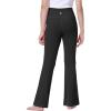 imageIUGA Girls Flare Leggings High Waist Cute Preppy Clothes for Girls Uniform Pants with Pockets Bell Bottom PantsBlack