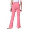imageIUGA Girls Flare Leggings High Waist Cute Preppy Clothes for Girls Uniform Pants with Pockets Bell Bottom PantsPink