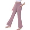 imageIUGA Girls Flare Leggings High Waist Cute Preppy Clothes for Girls Uniform Pants with Pockets Bell Bottom PantsThistle