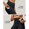 imageIUGA High Waist Yoga Pants with Pockets Leggings for Women Tummy Control Workout Leggings for Women 4 Way StretchBlack