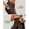 imageIUGA High Waist Yoga Pants with Pockets Leggings for Women Tummy Control Workout Leggings for Women 4 Way StretchDark Coffee