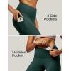 imageIUGA High Waist Yoga Pants with Pockets Leggings for Women Tummy Control Workout Leggings for Women 4 Way StretchDark Green