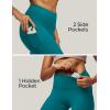 imageIUGA High Waist Yoga Pants with Pockets Leggings for Women Tummy Control Workout Leggings for Women 4 Way StretchDark Teal