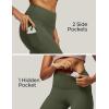 imageIUGA High Waist Yoga Pants with Pockets Leggings for Women Tummy Control Workout Leggings for Women 4 Way StretchKhaki Green