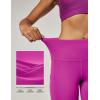 imageIUGA High Waist Yoga Pants with Pockets Leggings for Women Tummy Control Workout Leggings for Women 4 Way StretchMagenta