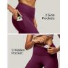 imageIUGA High Waist Yoga Pants with Pockets Leggings for Women Tummy Control Workout Leggings for Women 4 Way StretchMaroon