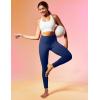 imageIUGA High Waist Yoga Pants with Pockets Leggings for Women Tummy Control Workout Leggings for Women 4 Way StretchNavy Blue