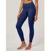 imageIUGA High Waist Yoga Pants with Pockets Leggings for Women Tummy Control Workout Leggings for Women 4 Way StretchNavy Blue