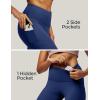 imageIUGA High Waist Yoga Pants with Pockets Leggings for Women Tummy Control Workout Leggings for Women 4 Way StretchNavy Blue