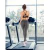 imageIUGA High Waist Yoga Pants with Pockets Leggings for Women Tummy Control Workout Leggings for Women 4 Way StretchSpace Dye Gray