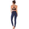 imageIUGA High Waist Yoga Pants with Pockets Leggings for Women Tummy Control Workout Leggings for Women 4 Way StretchSpace Dye Navy