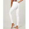 imageIUGA High Waist Yoga Pants with Pockets Leggings for Women Tummy Control Workout Leggings for Women 4 Way StretchWhite