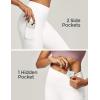 imageIUGA High Waist Yoga Pants with Pockets Leggings for Women Tummy Control Workout Leggings for Women 4 Way StretchWhite