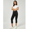 imageIUGA Jeggings for Women Pull On Capri Jeans Stretchy Jean Capris High Waisted Denim Capri Leggings Casual Pants with PocketsBlack