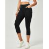 imageIUGA Jeggings for Women Pull On Capri Jeans Stretchy Jean Capris High Waisted Denim Capri Leggings Casual Pants with PocketsBlack