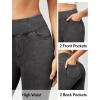 imageIUGA Jeggings for Women Pull On Capri Jeans Stretchy Jean Capris High Waisted Denim Capri Leggings Casual Pants with PocketsGray