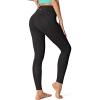 imageIUGA Leggings with Pockets for Women High Waisted Yoga Pants Leggings for Women Tummy Control Workout Compression LeggingsCharcoal