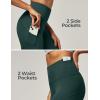 imageIUGA Leggings with Pockets for Women High Waisted Yoga Pants Leggings for Women Tummy Control Workout Compression LeggingsDark Green