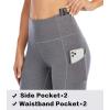 imageIUGA Leggings with Pockets for Women High Waisted Yoga Pants Leggings for Women Tummy Control Workout Compression LeggingsMatte Gray